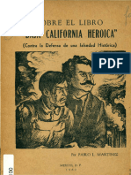 Pablo L. Martinez. Sobre El Libro Baja California Heroica - 1960