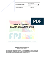 Procedimiento de Salida de Almacenes