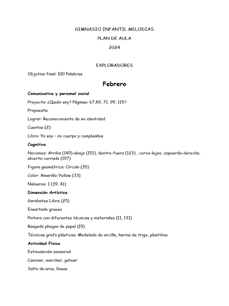 Plan de Aula | PDF | Ritmo