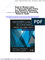 Full Test Bank For Modern Labor Economics Theory and Public Policy 13Th Edition Ronald G Ehrenberg Robert S Smith Ronald G Ehrenberg Robert S Smith I PDF Docx Full Chapter Chapter