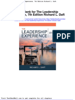 Download Full Test Bank For The Leadership Experience 7Th Edition Richard L Daft pdf docx full chapter chapter