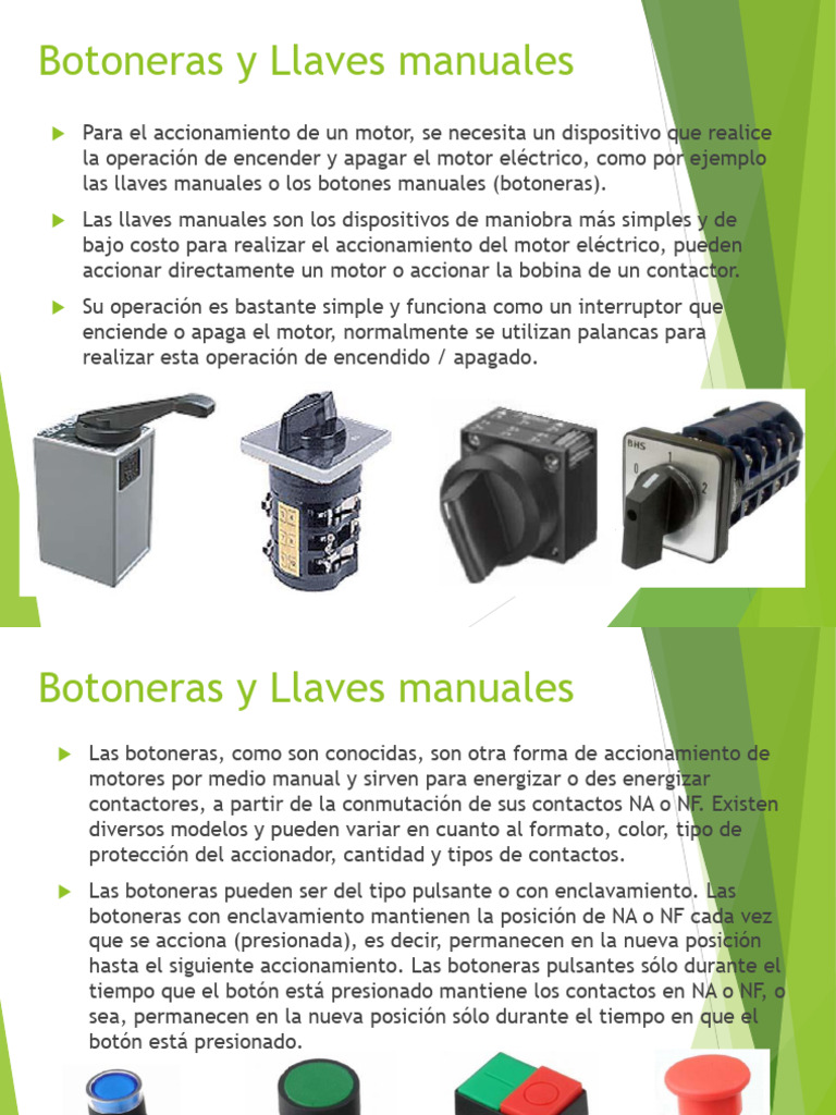 Botoneras y Contactores: Guía Básica | PDF | Relé | voltaje