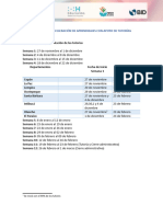 Calendario de Trabajo Tutorías