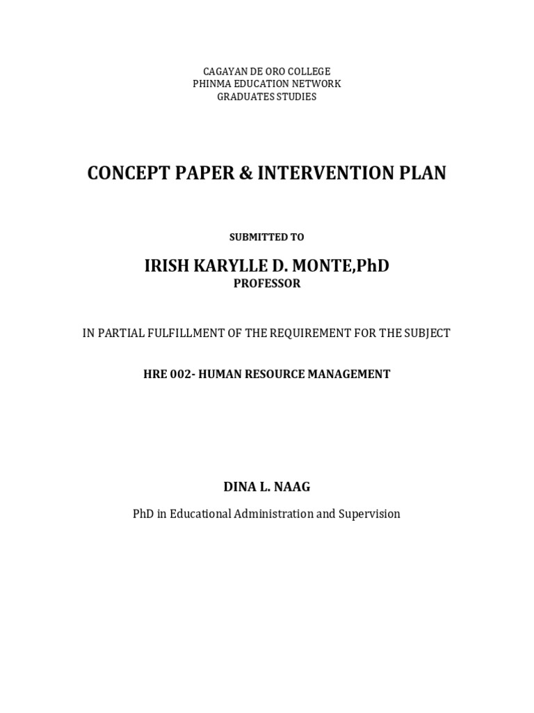 Concept Paper Naag | PDF | Teachers | Mentorship