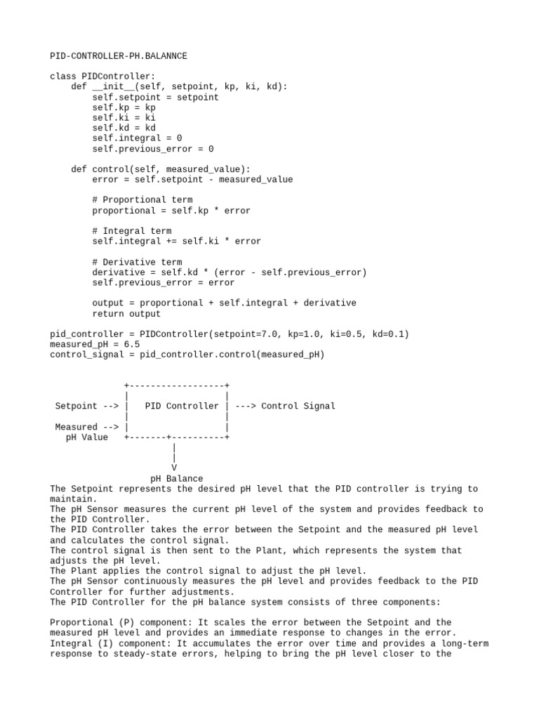 Pid Controller PH - Balannce | PDF | Systems Engineering | Computer ...