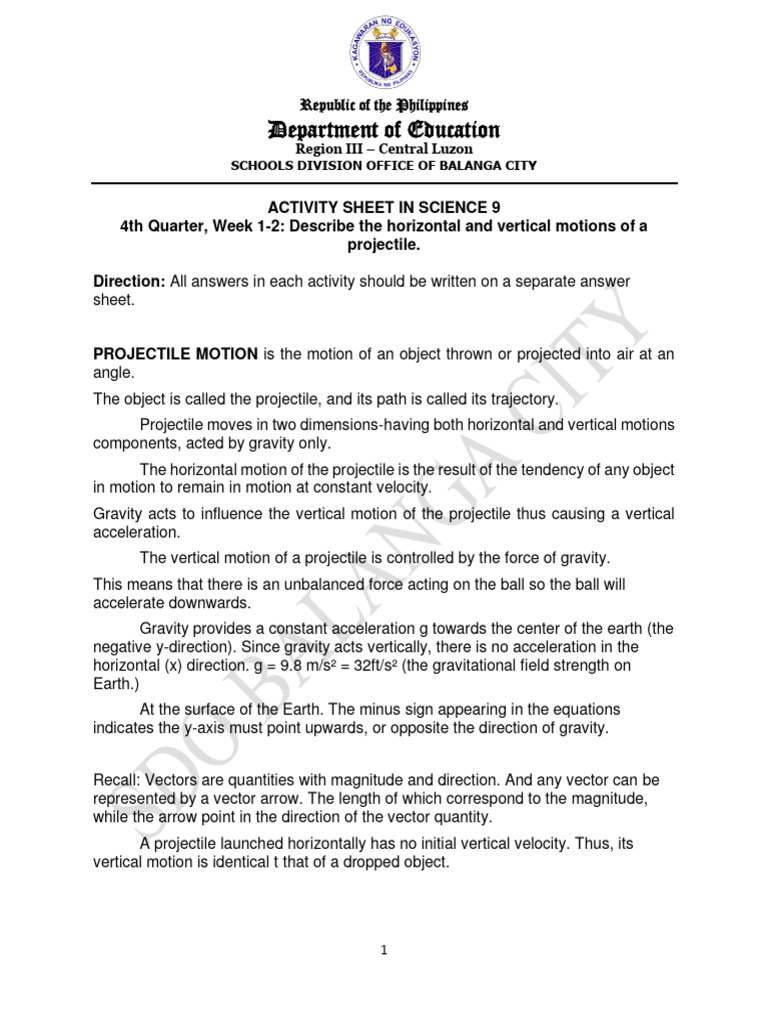 Grade 9 ActivitySheets in Science 4th | PDF | Electric Power ...