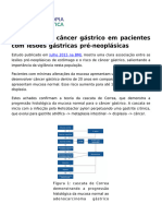 Artigo Comentado Incidencia de Cancer Gastrico em Pacientes Com Lesoes Gastricas Pre Neoplasicas PDF