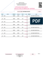 Certificación de Años de Servicio Certificacion Mensual de La Planilla de Haberes Del Sep - Gestión 2023