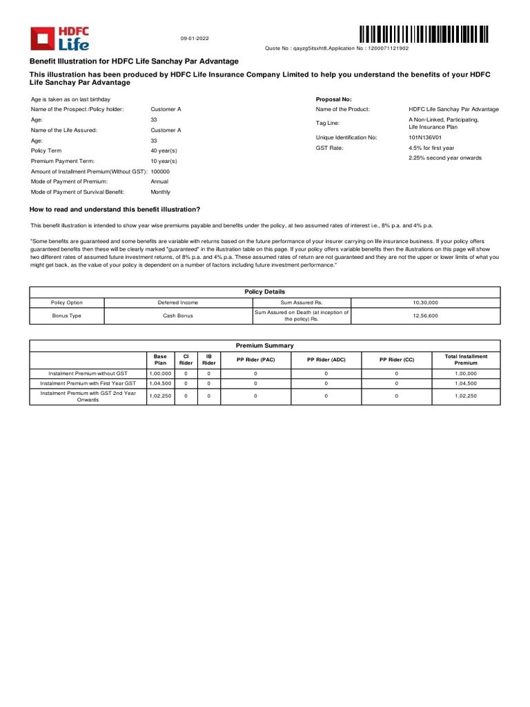 Vinoth HDFC Par Download Free PDF Life Insurance Insurance