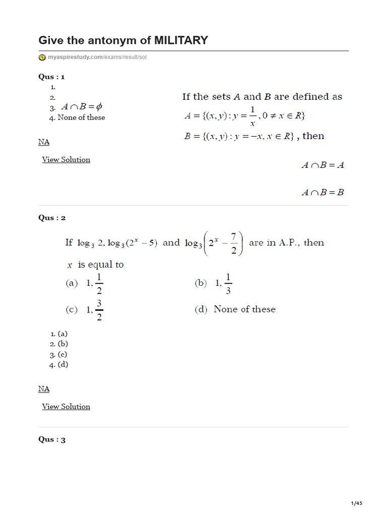 Give The Antonym of MILITARY Download Free PDF Mathematics Encodings