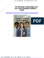 Full Test Bank For Nursing Leadership and Management 2Nd Canadian Edition Kelly PDF Docx Full Chapter Chapter
