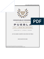 Ley de Cambio Climático Del Estado de Puebla 08 Agosto 2023