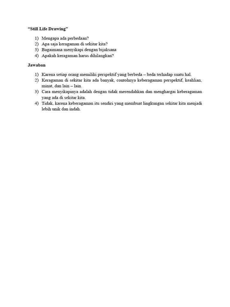 Still Life Drawing | PDF