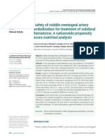 Safety of Middle Meningeal Artery Embolization For Treatment of Subdural Hematoma - A Nationwide Propensity Score Matched Analysis