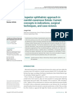 Superior Ophthalmic Approach in Carotid-Cavernous Fistula - Current Concepts in Indications, Surgical Techniques, and Case Reviews