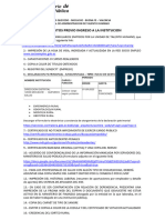 Requisitos Previo Ingreso A La Institucion en El Siguiente Orden