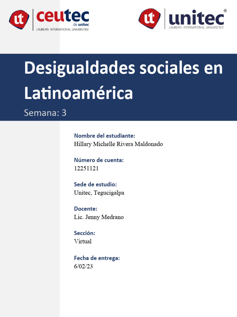 Desigualdades Sociales en Latinoamerica | PDF | Desigualdad social ...