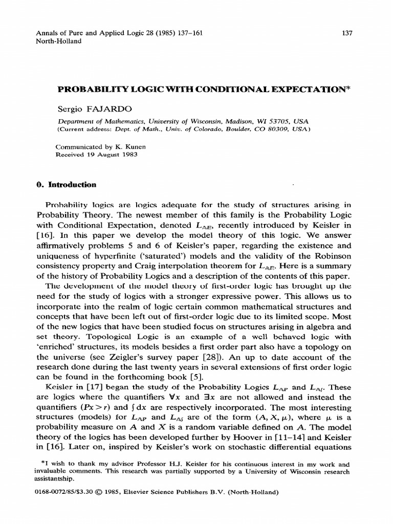 1 s2.0 0168007285900247 Main | PDF | Mathematical Logic | Theorem