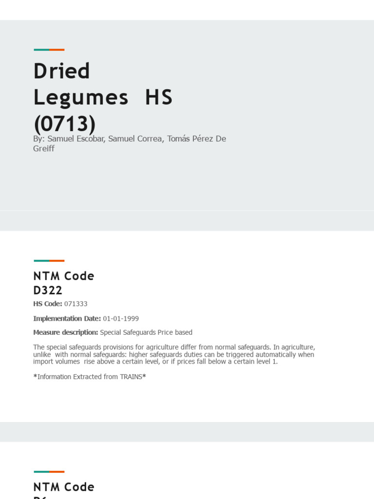 Dried Legumes 2 PDF Bean Taxes