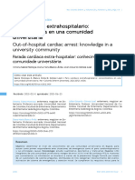 Paro Cardiaco Extrahospitalario: Conocimientos en Una Comunidad Universitaria