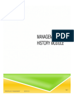 Management History Module: Principles of Management Mgts F211