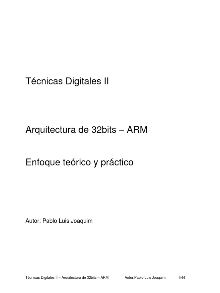 Qué es ARM32: Arquitectura y Aplicaciones | PDF | Unidad Central de ...