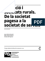 Geografia Rural I de Muntanya - Modul2 - Poblacio I Societats Rurals. de La Societat Pagesa A La Societat de Serveis