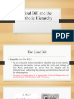 Rizal Bill and The CatholicHierarchy