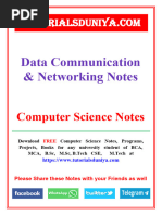 Data Communication and Networking Notes 2 - TutorialsDuniya