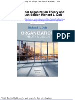 Full Test Bank For Organization Theory and Design 13Th Edition Richard L Daft 2 PDF Docx Full Chapter Chapter