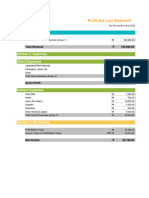 Profit and Loss Statement