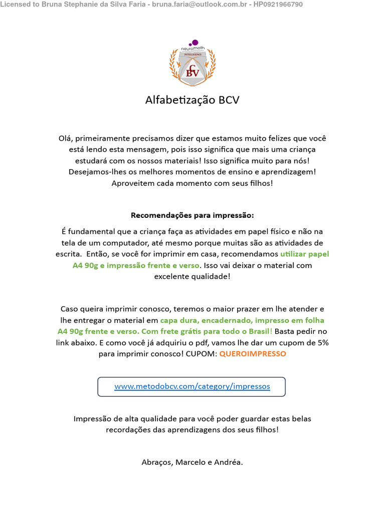 Instruções para Imprimir | PDF