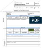 Corrective Action Report 1