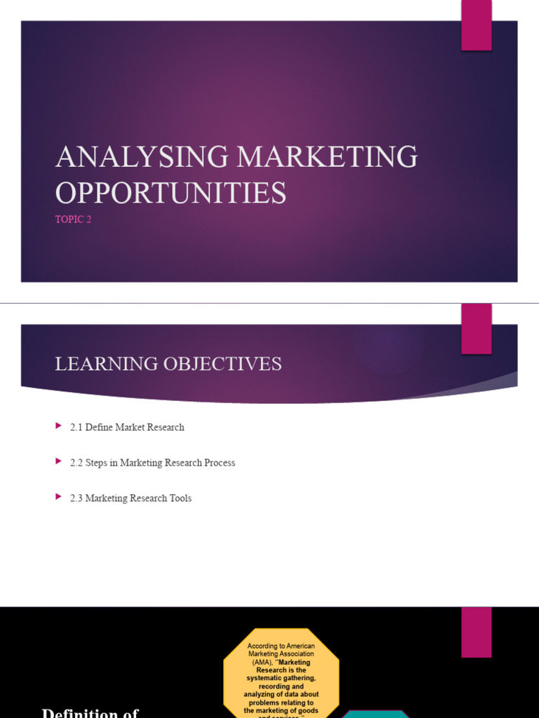 Topic 2 - Analysing Marketing Opportunities | PDF | Marketing Research ...