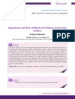 Importance and Role of Physical Evidence