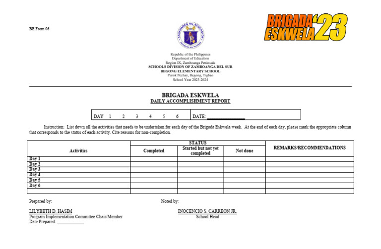 BE Form 6 | PDF