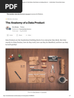 The Anatomy of A Data Product Data Products Are Building Blocks