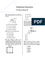 Rotational Dynamics - Practice Sheet 01