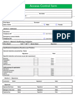 Access Control Form - Approval