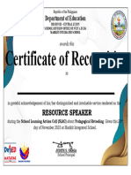 Certificate For Parents