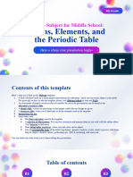 Science Subject For Middle School - 8th Grade - Atoms, Elements, and The Periodic Table by Slidesgo