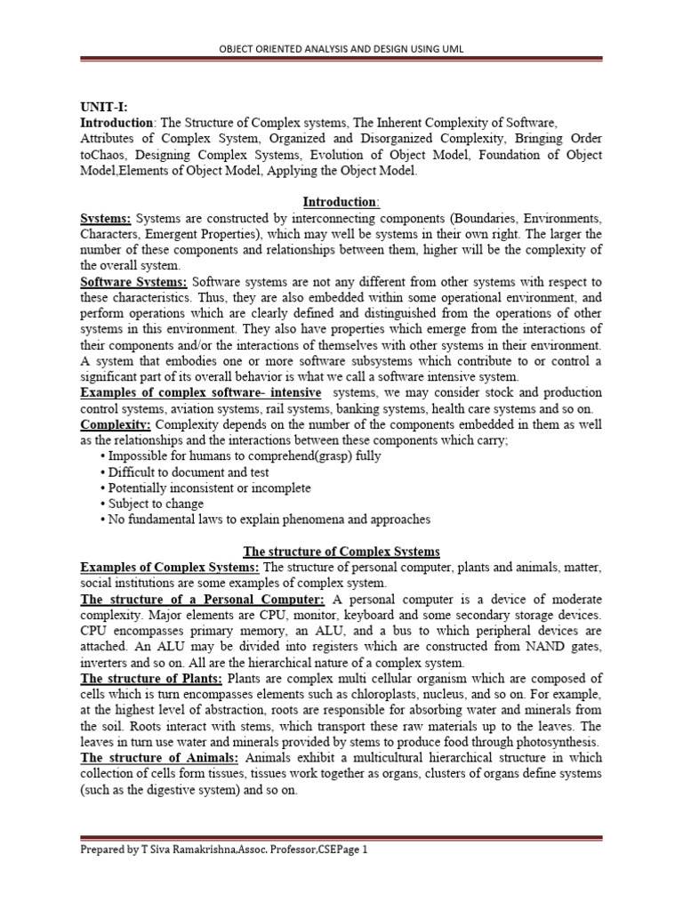 Inherent Complexity in OOAD Systems | PDF | Object Oriented Programming ...