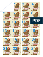 Gingerbreadman With Numbers