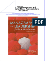 Full Download Ebook PDF Management and Leadership For Nurse Administrators 7Th Edition Ebook PDF Docx Kindle Full Chapter