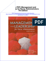 Full Download Ebook Pdf Management And Leadership For Nurse Administrators 7Th Edition Ebook pdf docx kindle full chapter