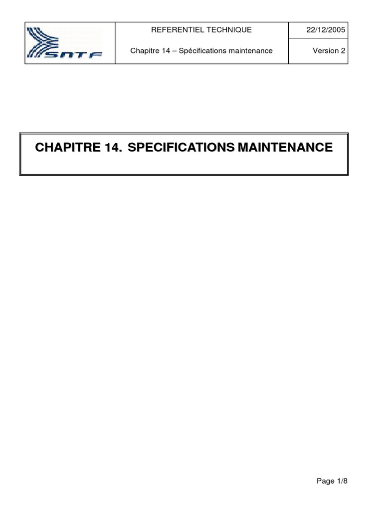 Spécifications de Maintenance Technique | PDF | Ordinateurs