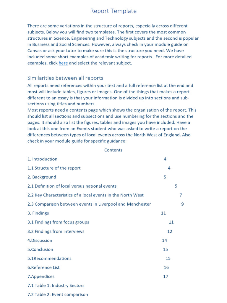 Report Template | PDF | Abstract (Summary)