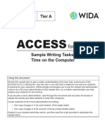 ACCESS Paper Sample Items GR 6 8 TR A Writing