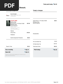 Your Verizon Receipt