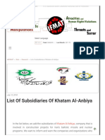 List of Subsidiaries of Khatam Al-Anbiya - IFMAT
